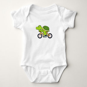Schildkröte mit Fahrrad.PNG Baby Strampler