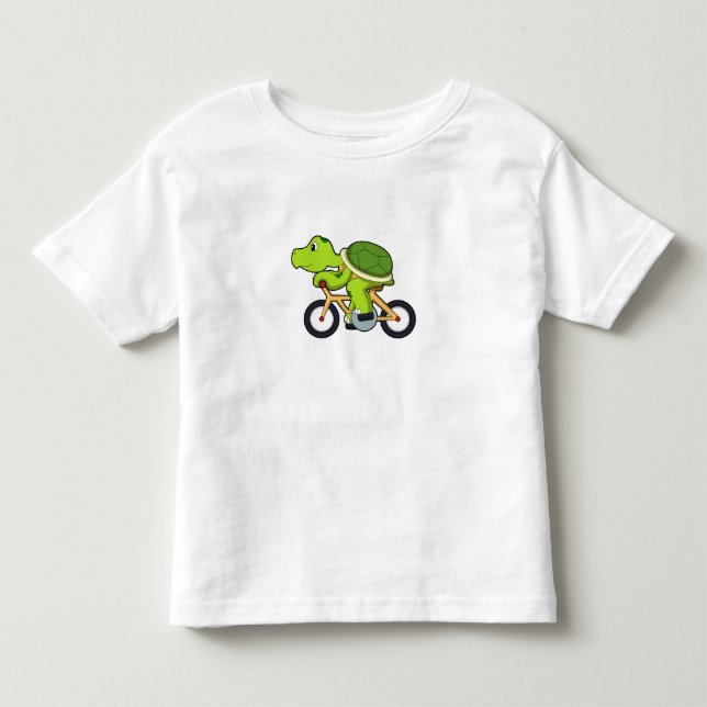 Schildkröte mit Fahrrad.PNG Kleinkind T-shirt (Vorderseite)