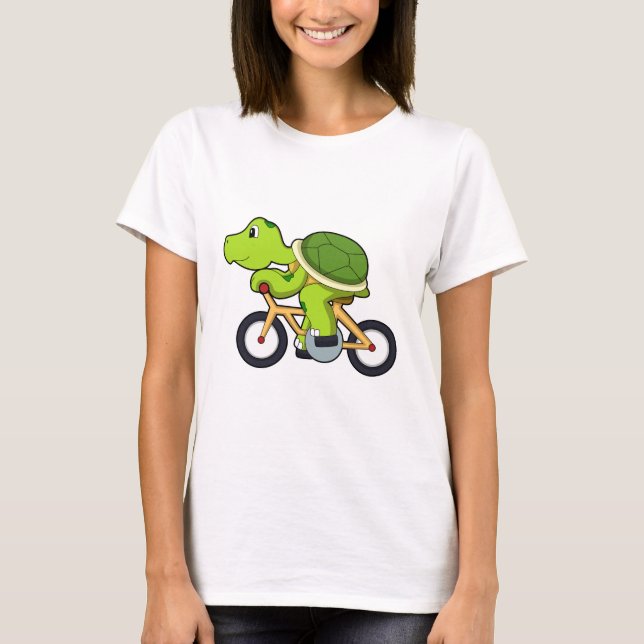 Schildkröte mit Fahrrad.PNG T-Shirt (Vorderseite)