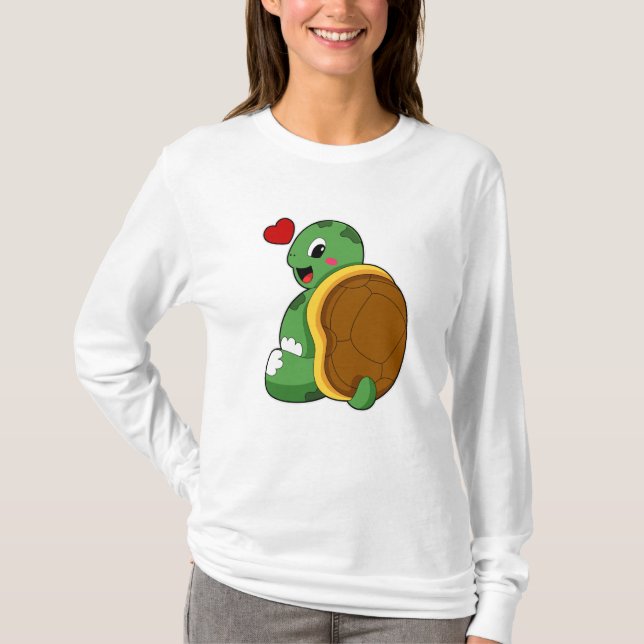 Schildkröte mit Herz T-Shirt (Vorderseite)