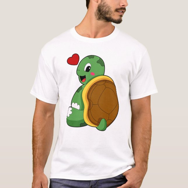 Schildkröte mit Herz T-Shirt (Vorderseite)