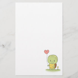 Schildkröte mit Herzballon Briefpapier