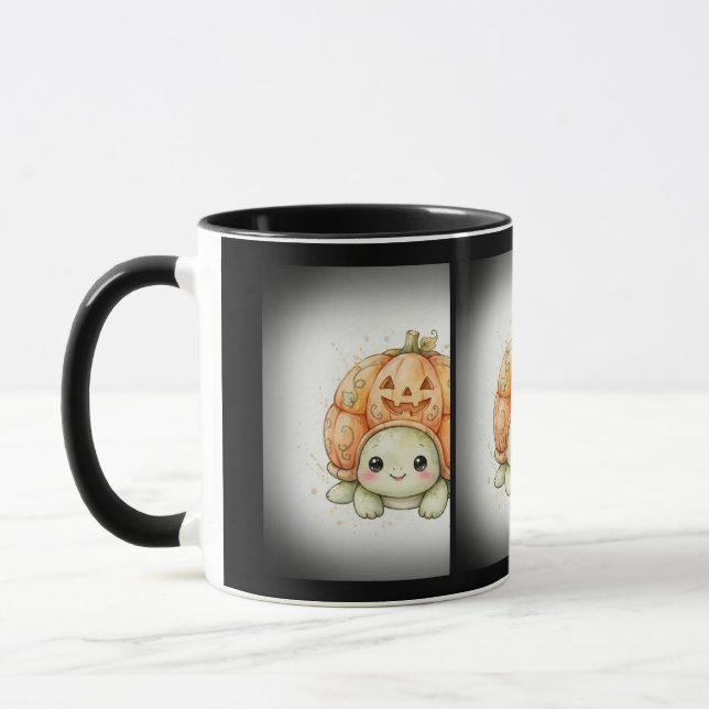 Schildkröte mit Jack-O'-Lantern-Panzer Tasse (Links)