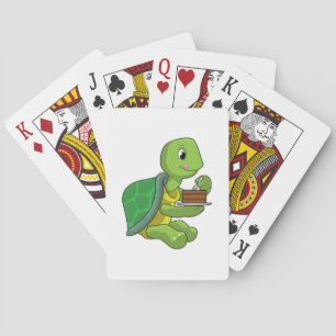 Schildkröte mit Kuchen Spielkarten