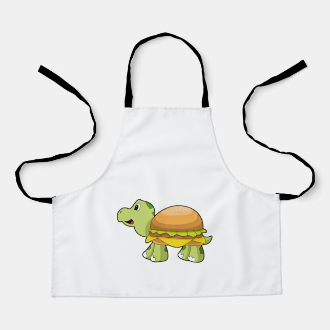 Schildkröte mit Muschel als Burger.PNG Schürze (Vorderseite)