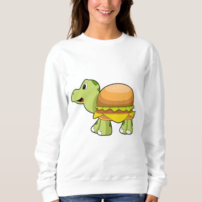 Schildkröte mit Muschel als Burger.PNG Sweatshirt (Vorderseite)