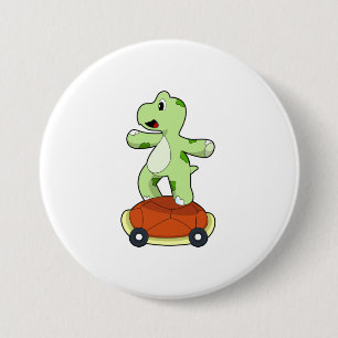 Schildkröte mit Muschel als Skateboard Button