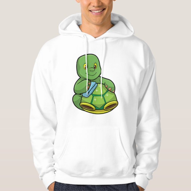 Schildkröte mit Muschel und Reinigen Hoodie (Vorderseite)