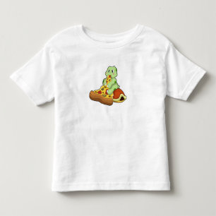 Schildkröte mit Pizza Kleinkind T-shirt