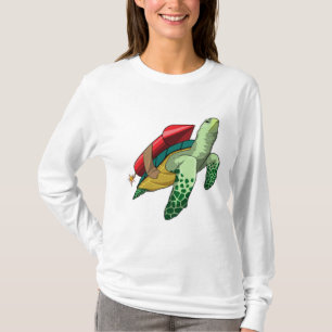 Schildkröte mit Rakete T-Shirt