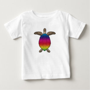 Schildkröte mit Regenbogenfarben Baby T-shirt