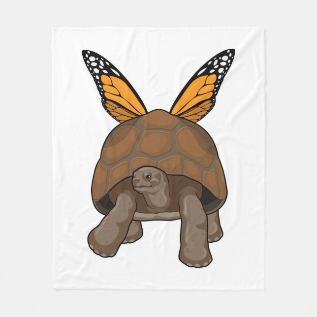 Schildkröte mit Regenbogenfarben Fleecedecke (Vorderseite)