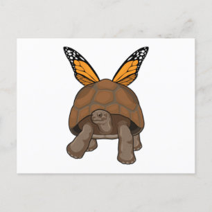 Schildkröte mit Regenbogenfarben Postkarte