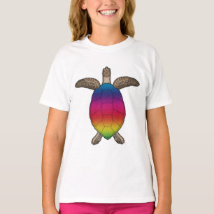Schildkröte mit Regenbogenfarben T-Shirt