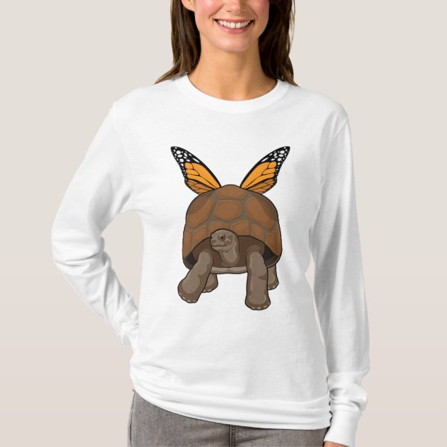 Schildkröte mit Regenbogenfarben T-Shirt (Vorderseite)