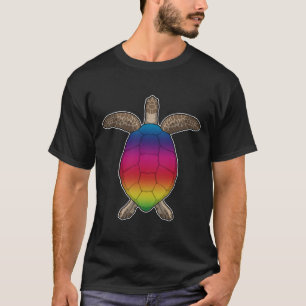 Schildkröte mit Regenbogenfarben T-Shirt