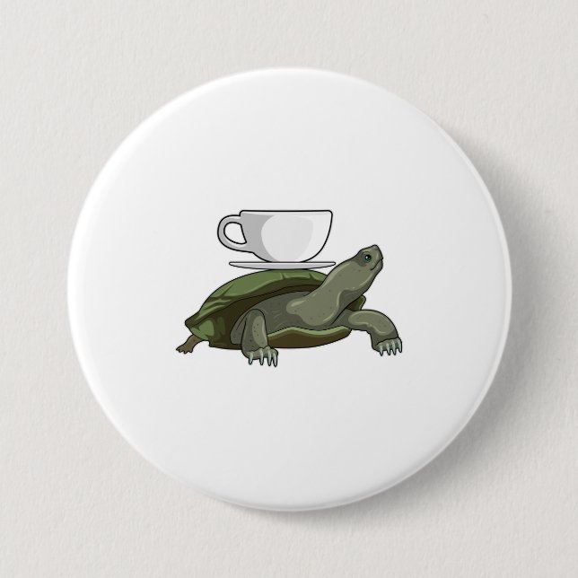Schildkröte mit Teacup Button (Vorderseite)