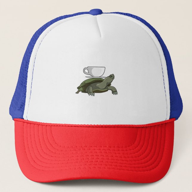 Schildkröte mit Teacup Truckerkappe (Vorderseite)
