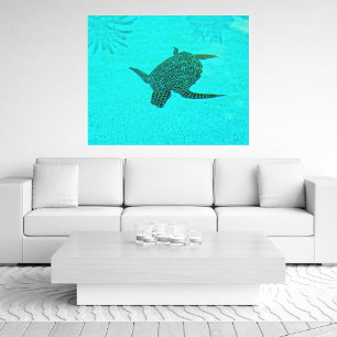 Schildkröte Mosaik auf Sanibel Island Florida Leinwanddruck
