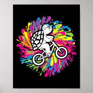 Schildkröte Mtb Radfahren Mountainbiker Schildkröt Poster