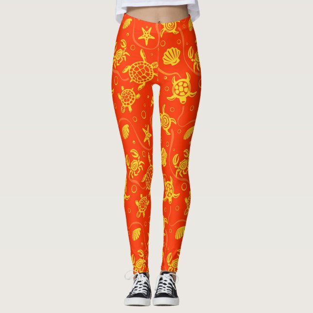Schildkröte-Muster Leggings (Vorderseite)