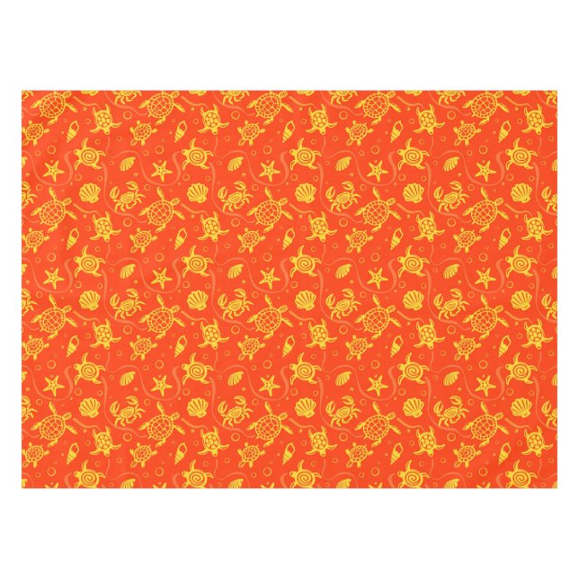 Schildkröte-Muster Tischdecke (Vorderseite (Horizontal))