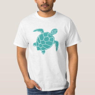 Schildkröte Niedlicher Blauer Ozean Tier T-Shirt