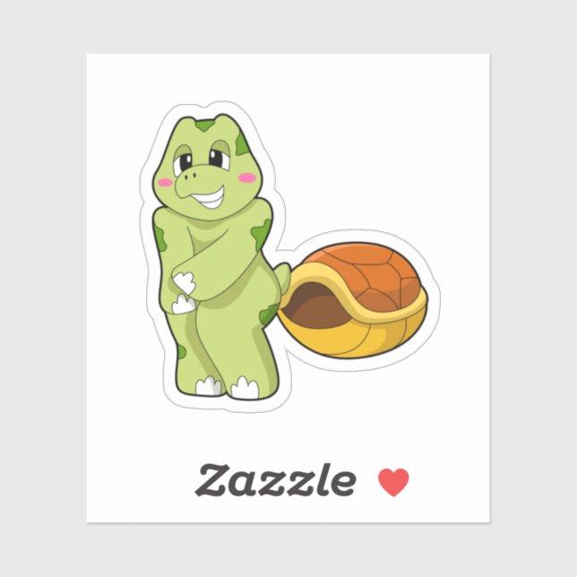 Schildkröte ohne Muschel Shy.PNG Aufkleber (Blatt)