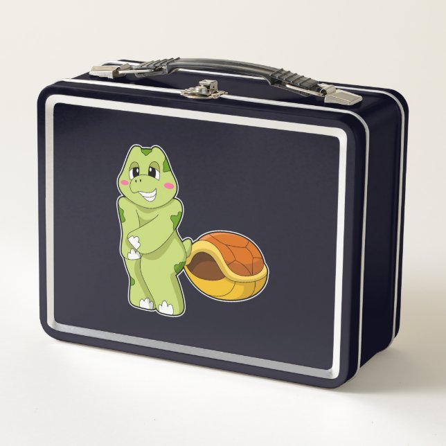 Schildkröte ohne Muschel Shy.PNG Metall Brotdose (Vorderseite)
