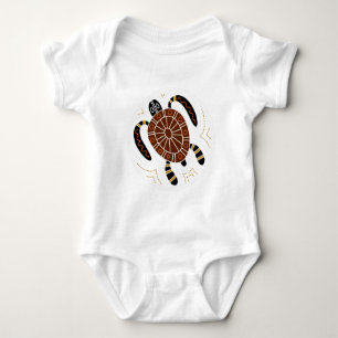 Schildkröte punktierter Entwurf Baby Strampler