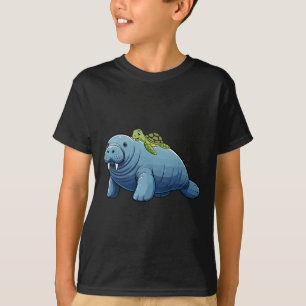 Schildkröte Reitender Manati-Kostüm Meerestierlieb T-Shirt