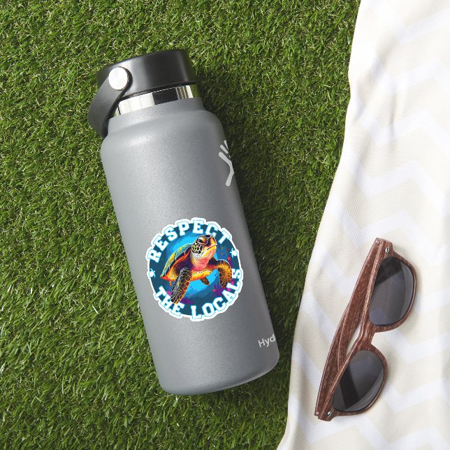Schildkröte - Respekt vor den Einheimischen Aufkleber (HydroFlask Insitu)