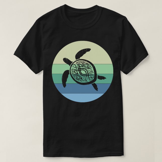 Schildkröte Retro Graphic T-Shirt (Design vorne)