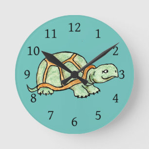 Schildkröte Runde Wanduhr