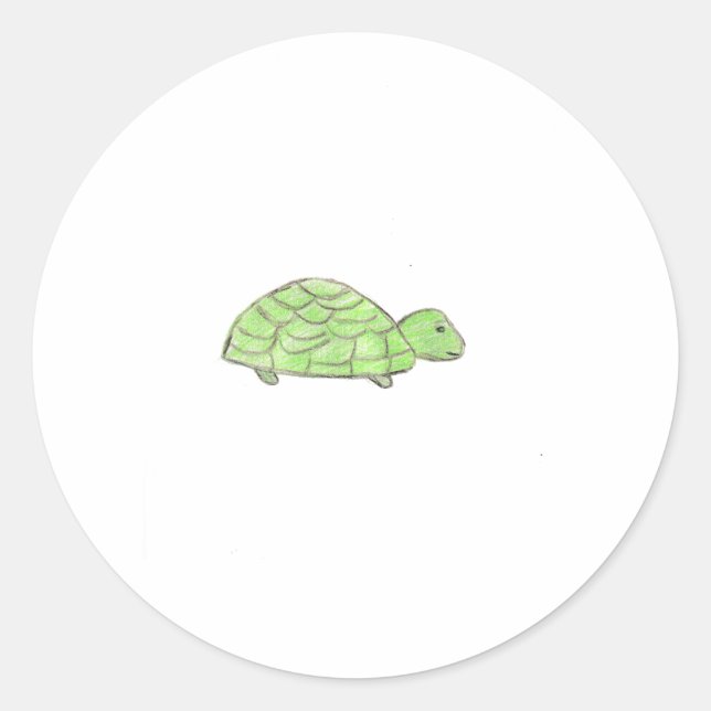 Schildkröte Runder Aufkleber (Vorderseite)