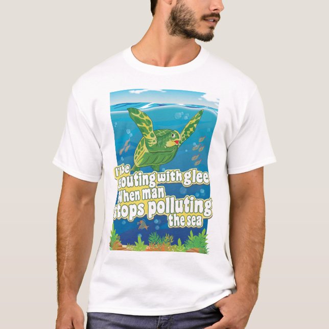 Schildkröte sagt.. 'Ich schreie in Glee' T-Shirt (Vorderseite)