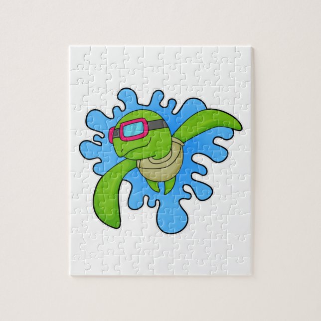 Schildkröte Schwimmen Schwimmbrille (Vertikal)
