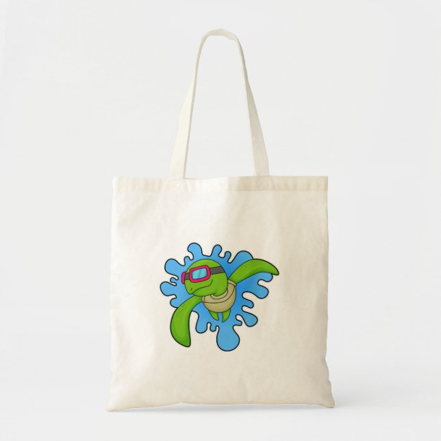 Schildkröte Schwimmen Schwimmbrille Tragetasche (Vorne)