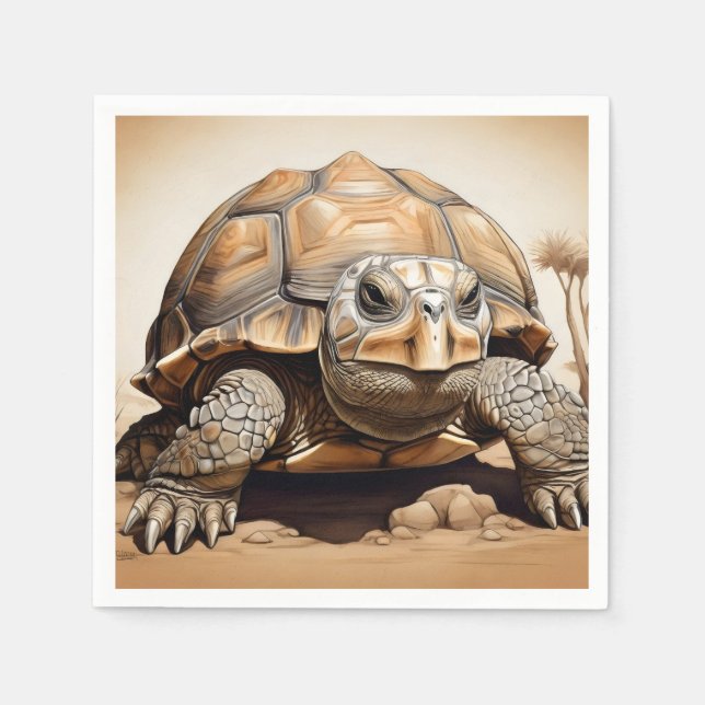 Schildkröte Serviette (Vorderseite)