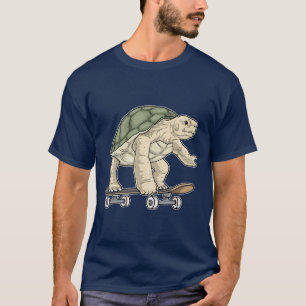 Schildkröte-Skater-Skateboard T-Shirt