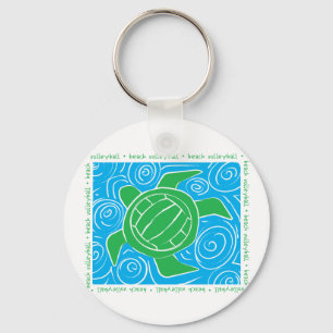 Schildkröte-Strand-Volleyball Schlüsselanhänger
