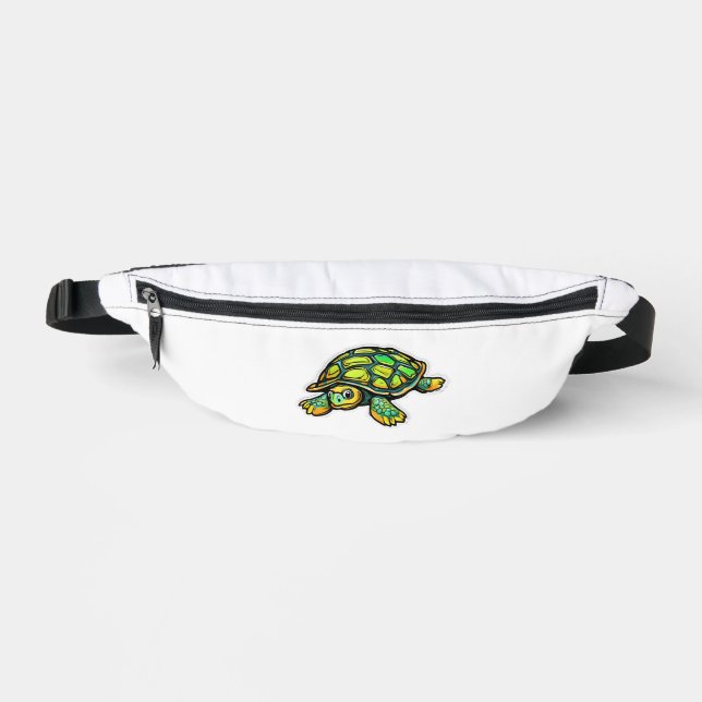 Schildkröte Tier Schildkröte Grün Bauchtasche (Vorderseite)