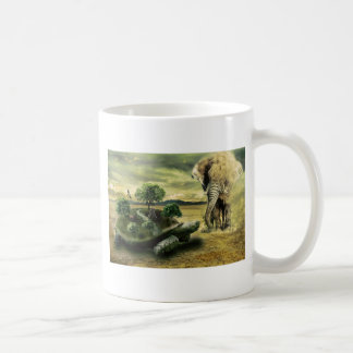 SCHILDKRÖTE UND ELEFANT KAFFEETASSE