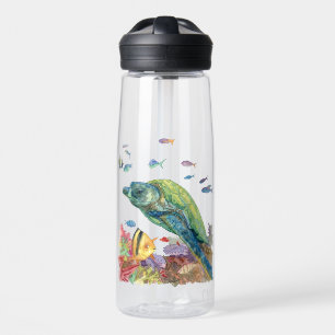 Schildkröte und Fische im Meer Trinkflasche
