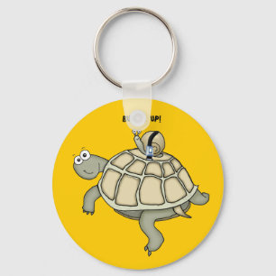Schildkröte und Schnecke OBEN GEWÖLBT Schlüsselanhänger
