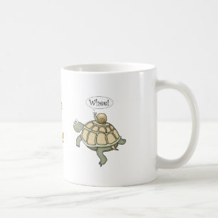 Schildkröte und Schnecke.  Whee! Kaffeetasse