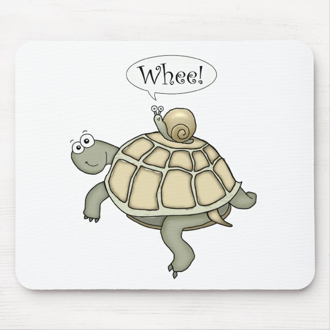 Schildkröte und Schnecke Whee! Mousepad (Vorne)