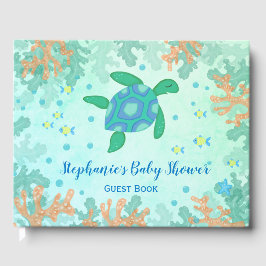 Schildkröte unter der Sea Baby Dusche Gästebuch