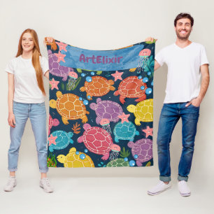 Schildkröte unter Meer Fleecedecke