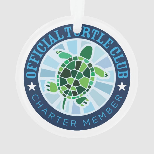 Schildkröte-Vereinsmitglied-Verzierung Ornament (Rückseite)